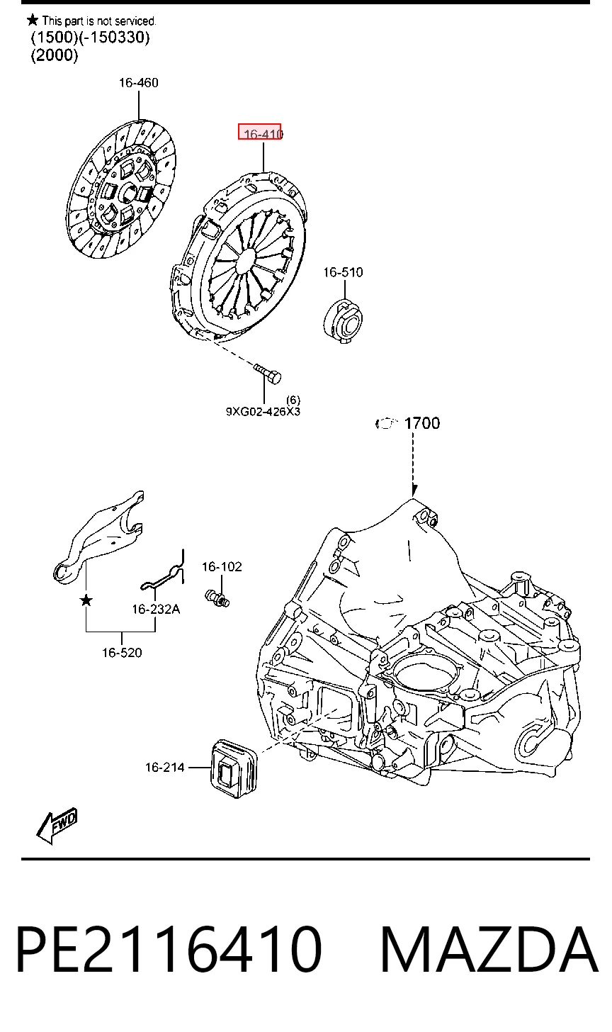 Docisk sprzęgła do Mazda 6  GJ, GL