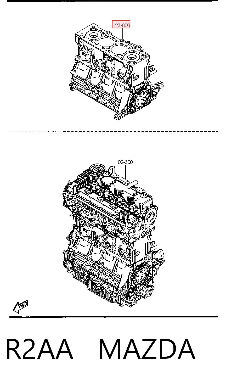 R2AA Mazda Silnik w komplecie