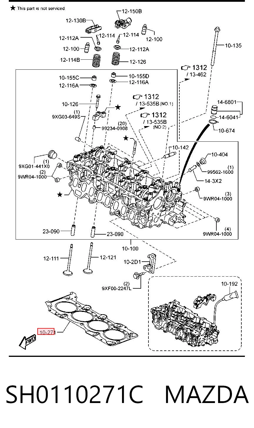 Uszczelka głowicy cylindrów Mazda CX-5 I SUV (KE, GH) (2011 - 2017) cena, od 62,06 USD