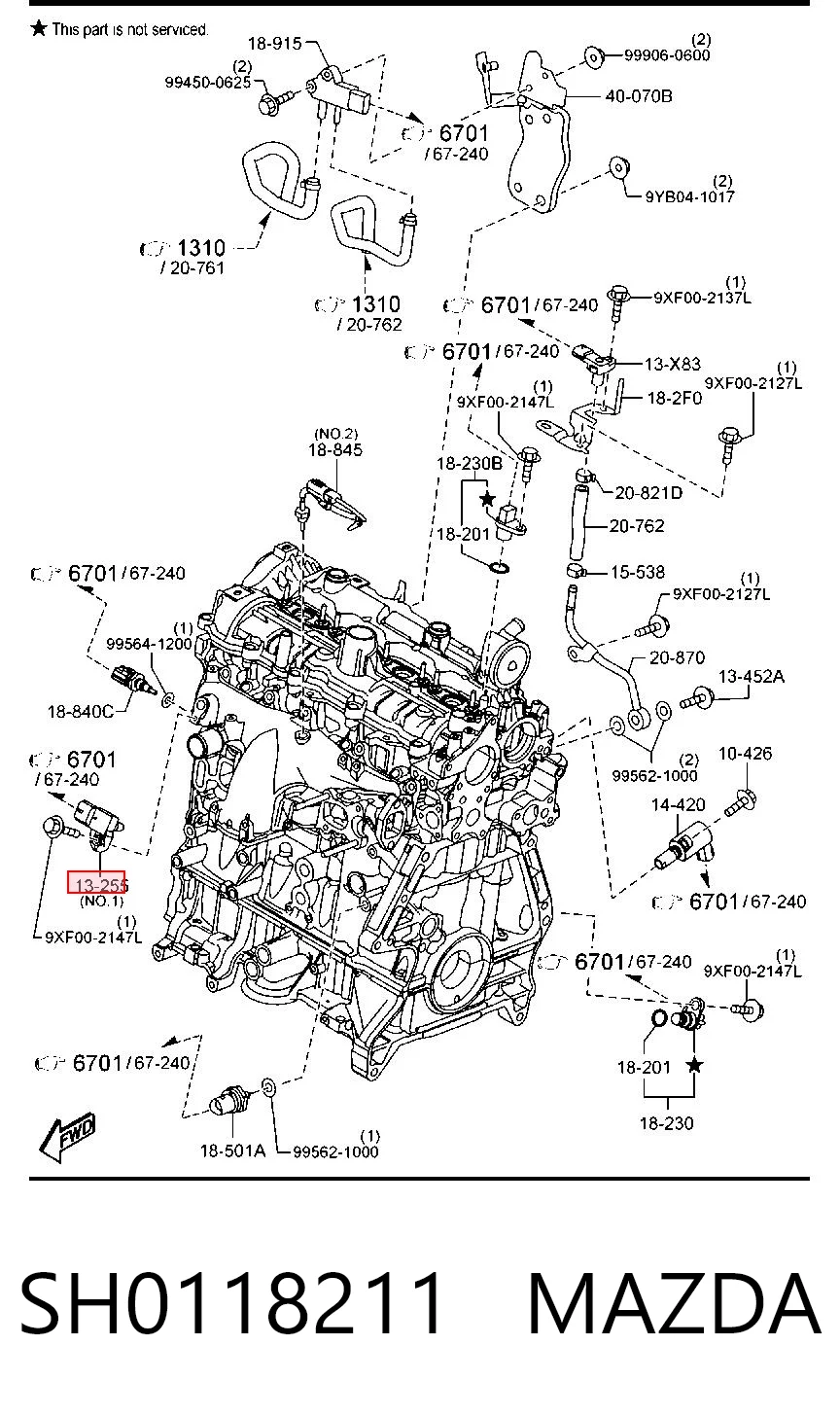 SH0118211 Mazda Czujnik ciśnienia spalin