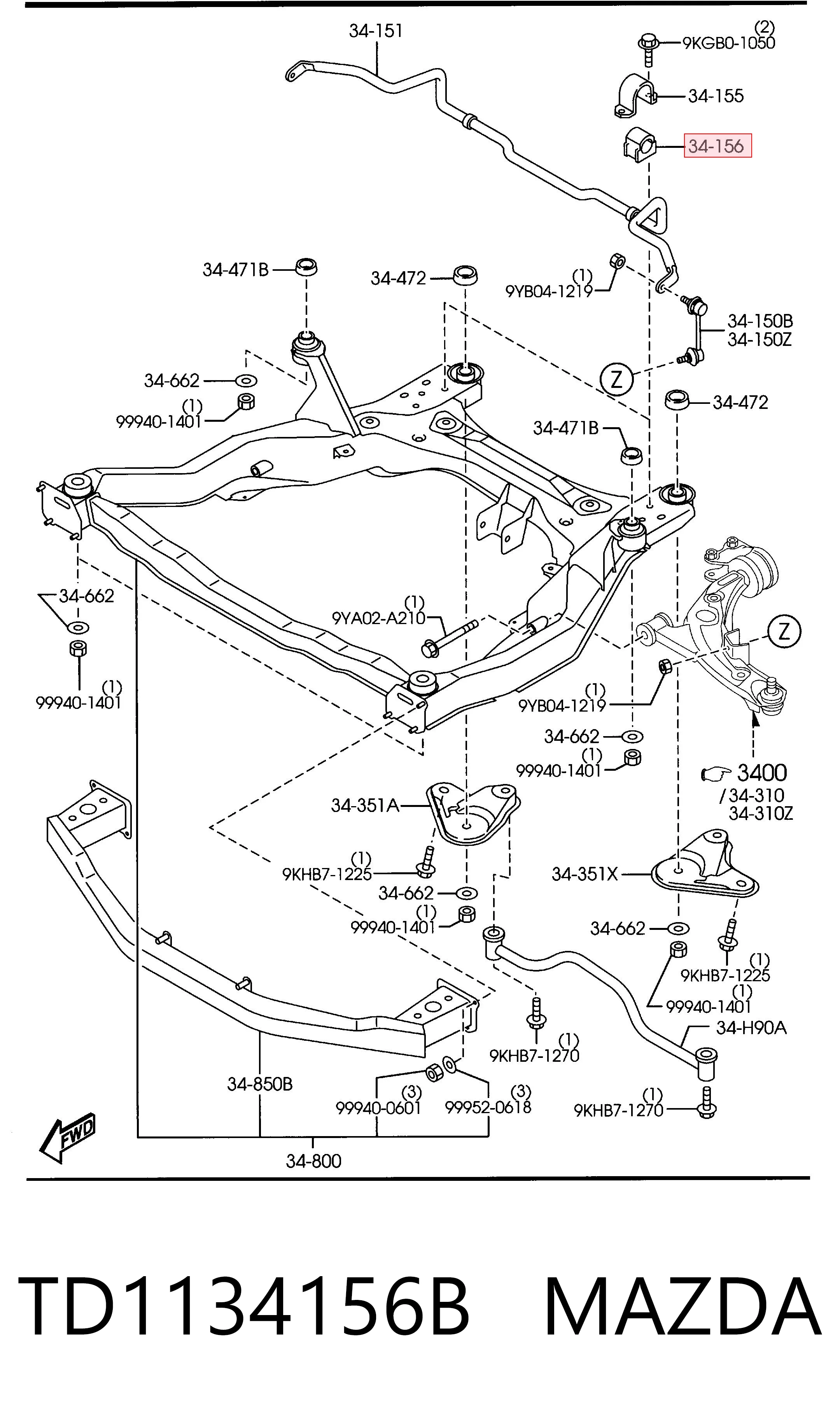TD1134156B Mazda