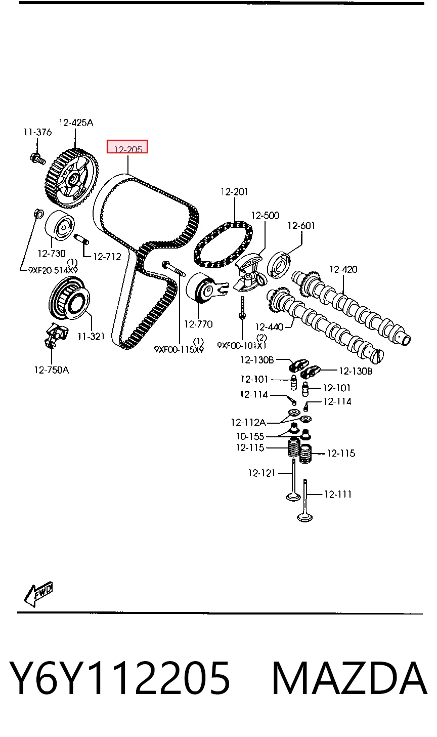 Pasek rozrządu 9467615780 Fiat/Alfa/Lancia