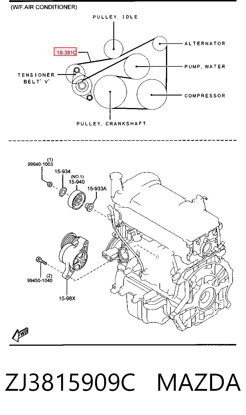 ZJ3815909C Mazda