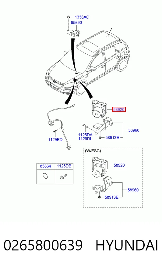 Sterownik ABS  hydrauliczny do Hyundai Elantra IV HD