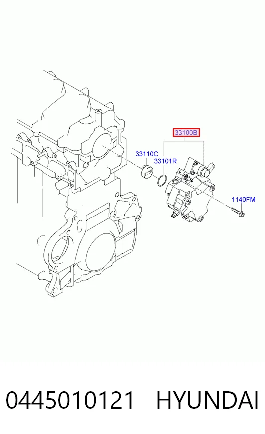 Do koszyka Pompa wtryskowa wysokiego ciśnienia Hyundai Santa Fe II CM