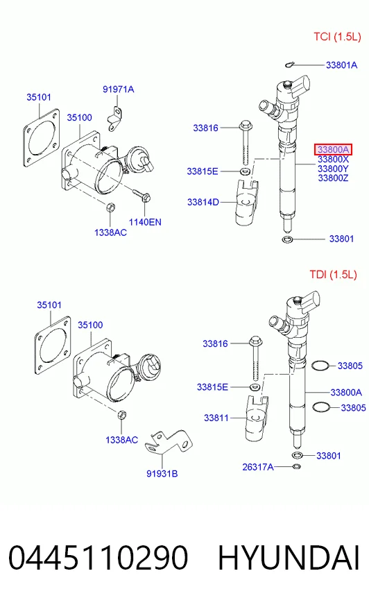 Wtryskiwacz paliwa do Hyundai Tucson I JM