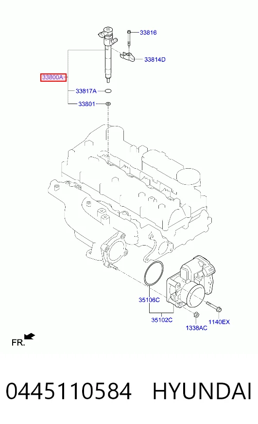 Wtryskiwacz paliwa do KIA Sorento III C5, UM