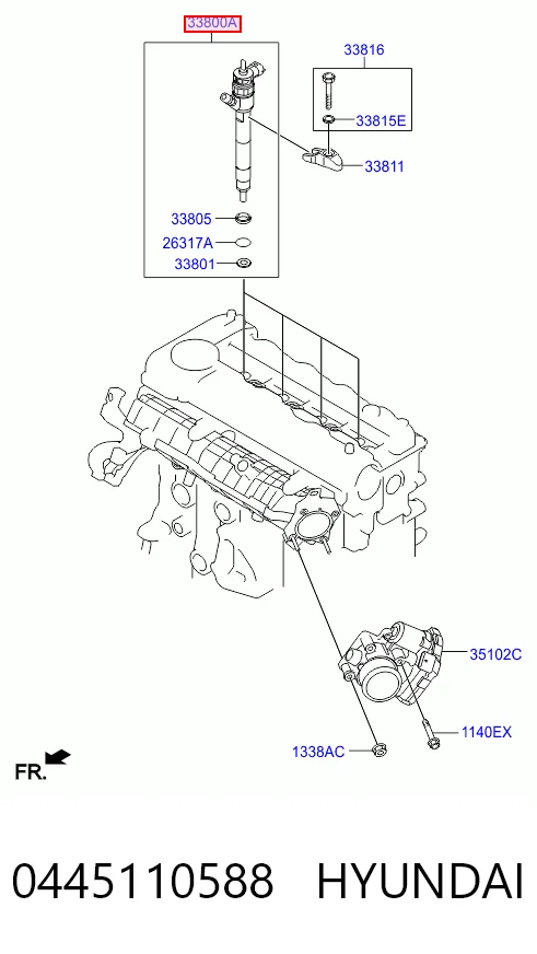 Wtryskiwacz paliwa do Hyundai Tucson III TL
