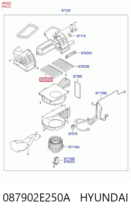 087902E250A Hyundai/Kia Filtr kabiny
