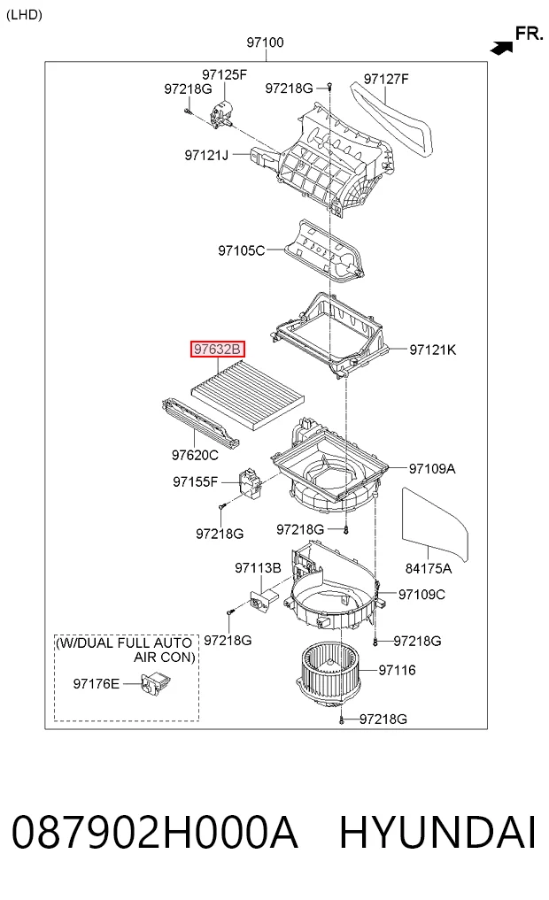 087902H000A Hyundai/Kia Filtr kabiny
