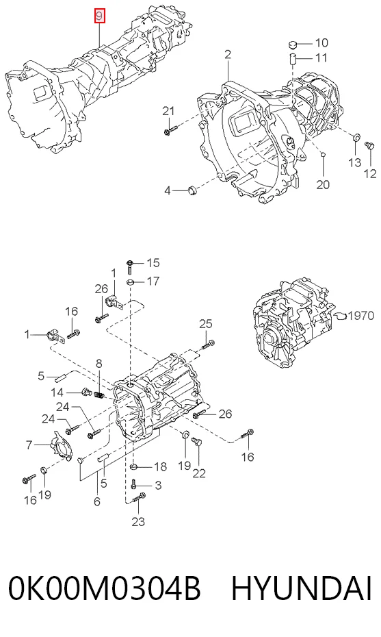 Mechaniczna skrzynia biegów w komplecie do KIA Sportage I K00
