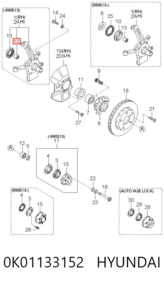 0K01133152 Hyundai/Kia
