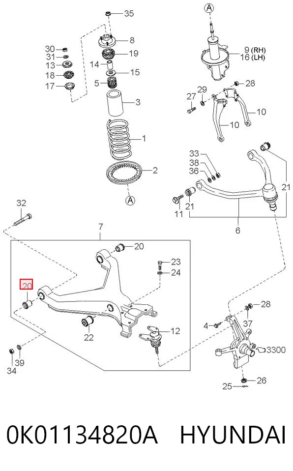 0K01134820A Hyundai/Kia