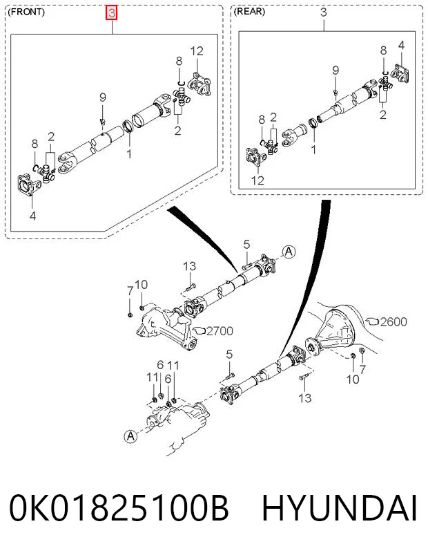 0K01825100B Hyundai/Kia