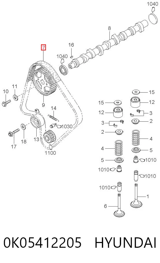 0K05412205 Hyundai/Kia
