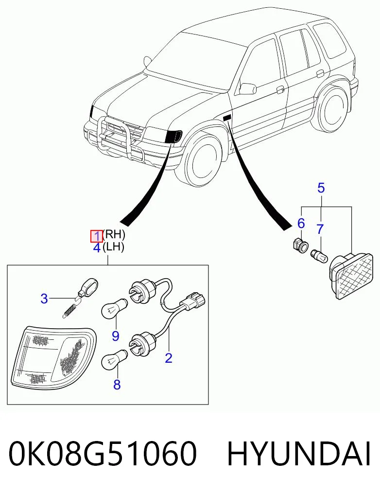 Kupić Kierunkowskaz prawy KIA Sportage  K00 w dobrej cenie