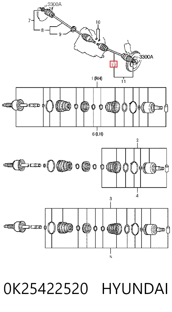 0K25422520 Hyundai/Kia
