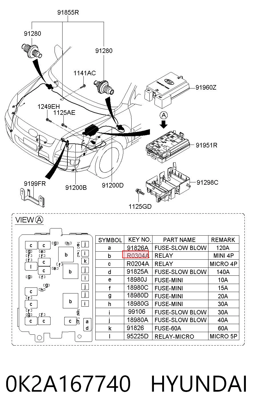 0K2A167740 Hyundai/Kia Przekaźnik kierunkowskazów