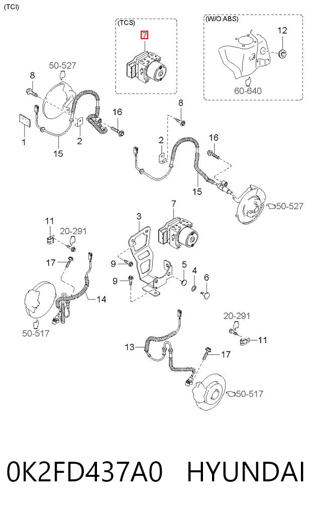 Sterownik ABS  hydrauliczny do KIA Carens I FJ