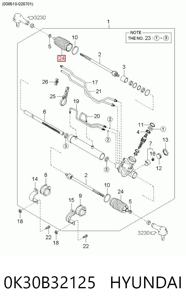 Do koszyka Osłona mechanizmu kierowniczego (maglownicy) KIA Rio I DC