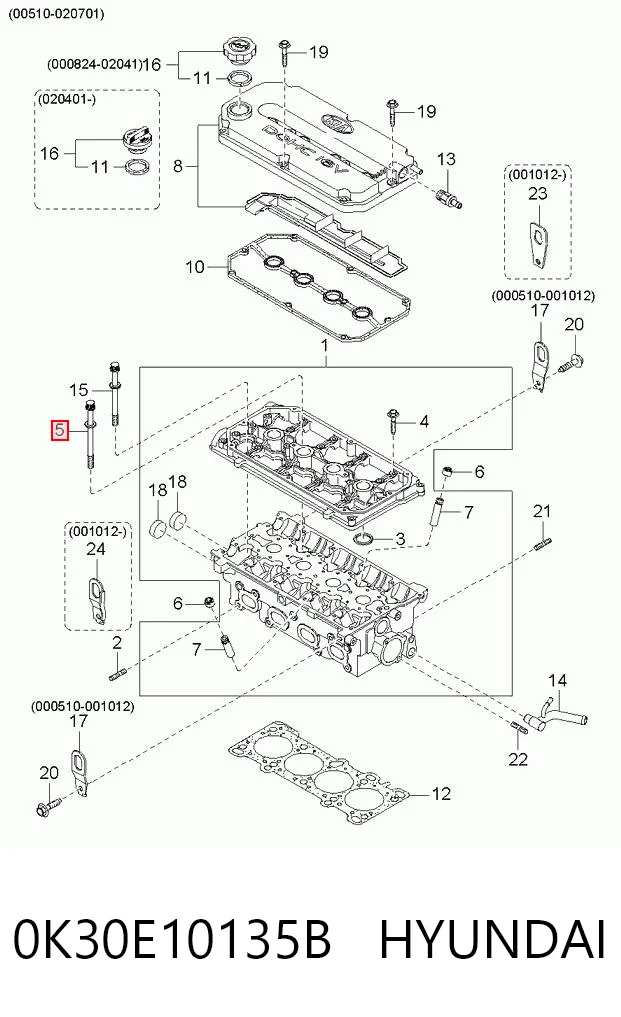 0K30E10135B Hyundai/Kia