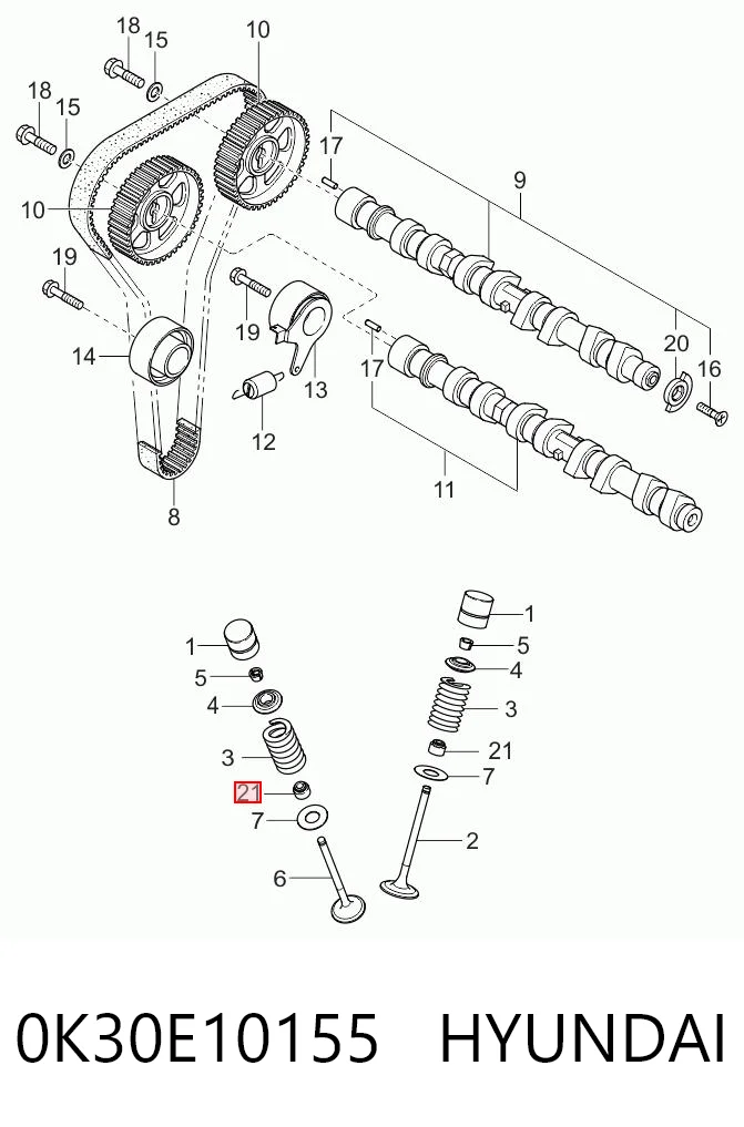 0K30E10155 Hyundai/Kia