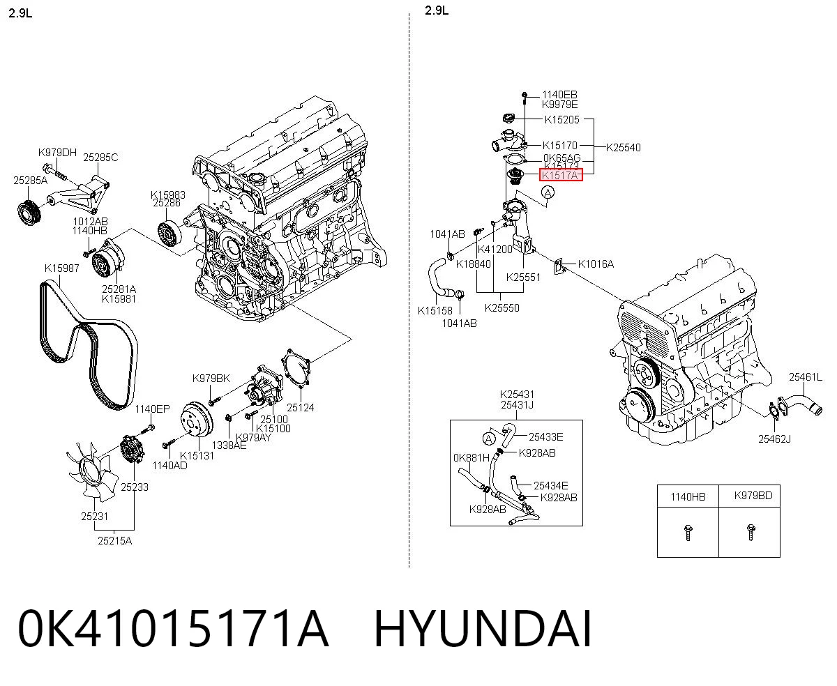 0K41015171A Hyundai/Kia