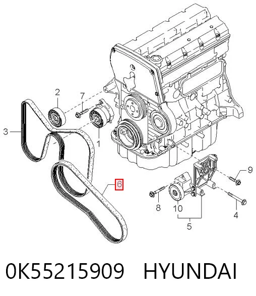 0K55215909 Hyundai/Kia