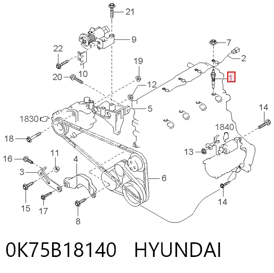 0K75B18140 Hyundai/Kia