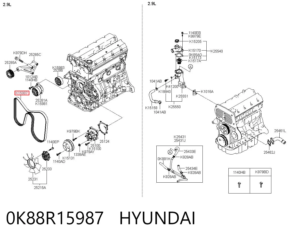 0K88R15987 Hyundai/Kia