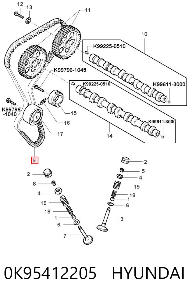 0K95412205 Hyundai/Kia