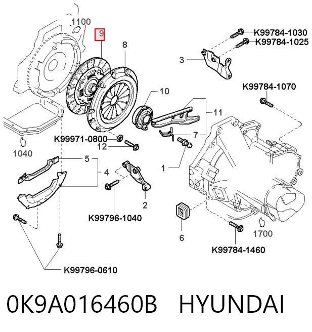 0K9A016460B Hyundai/Kia
