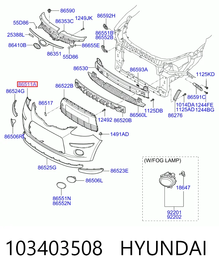 Zderzak przedni do Hyundai I10  PA
