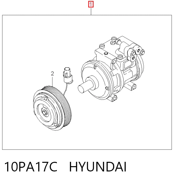 10PA17C Hyundai/Kia Sprężarka klimatyzacji