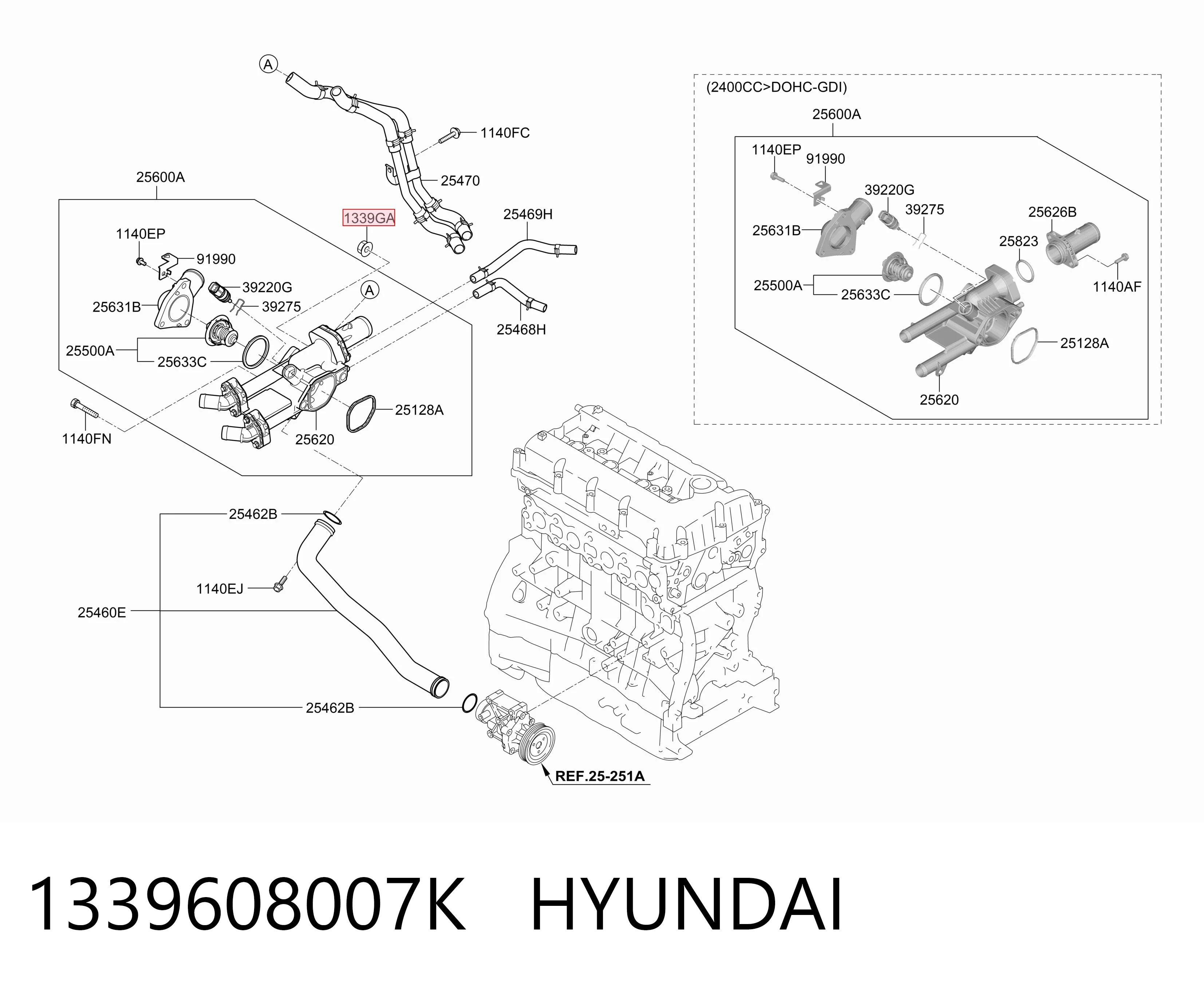 1339608007K Hyundai/Kia Śruba (nakrętka) mocowania