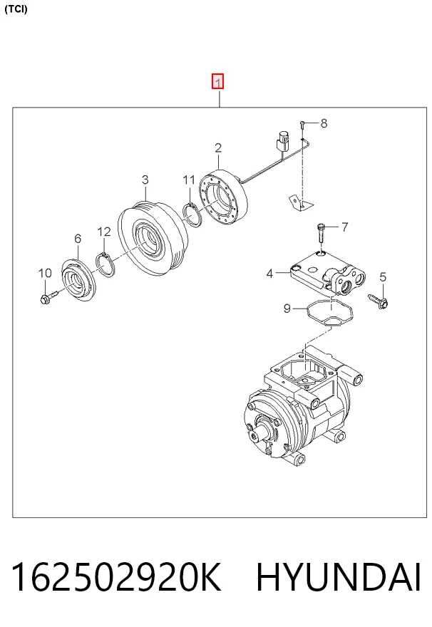 162502920K Hyundai/Kia Sprężarka klimatyzacji