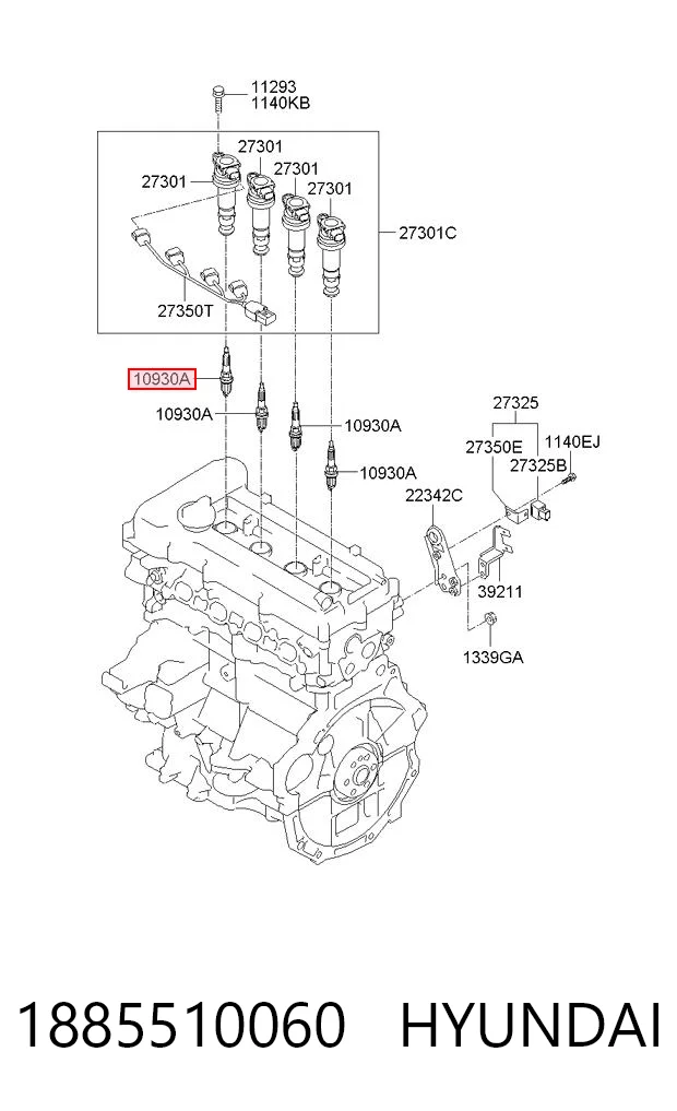 1885510060 Hyundai/Kia Świeca zapłonowa