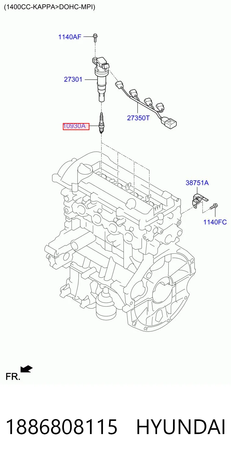 1886808115 Hyundai/Kia Świeca zapłonowa