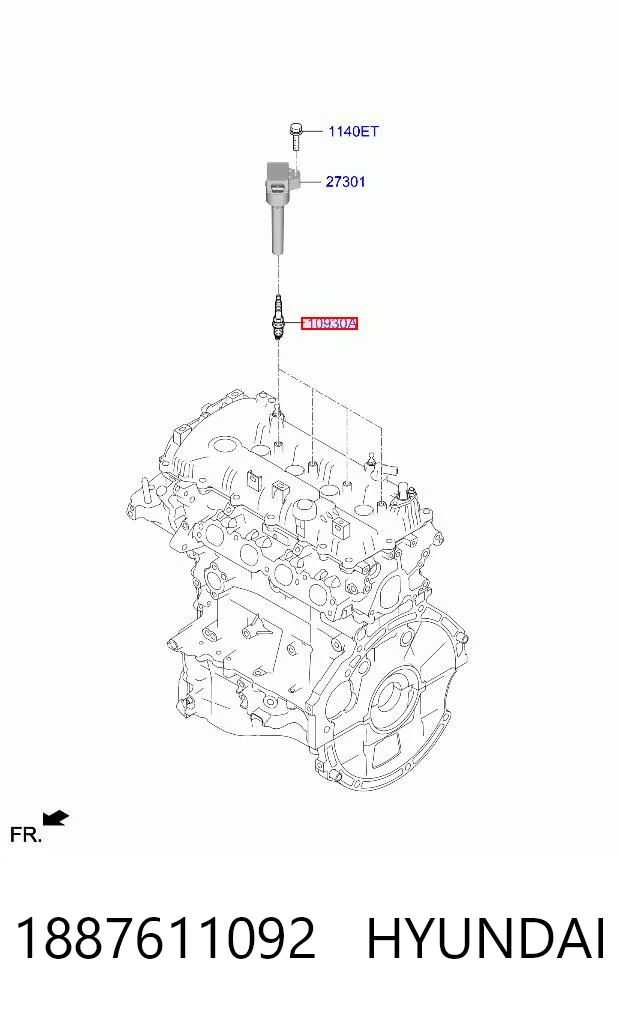 1887611092 Hyundai/Kia Świeca zapłonowa