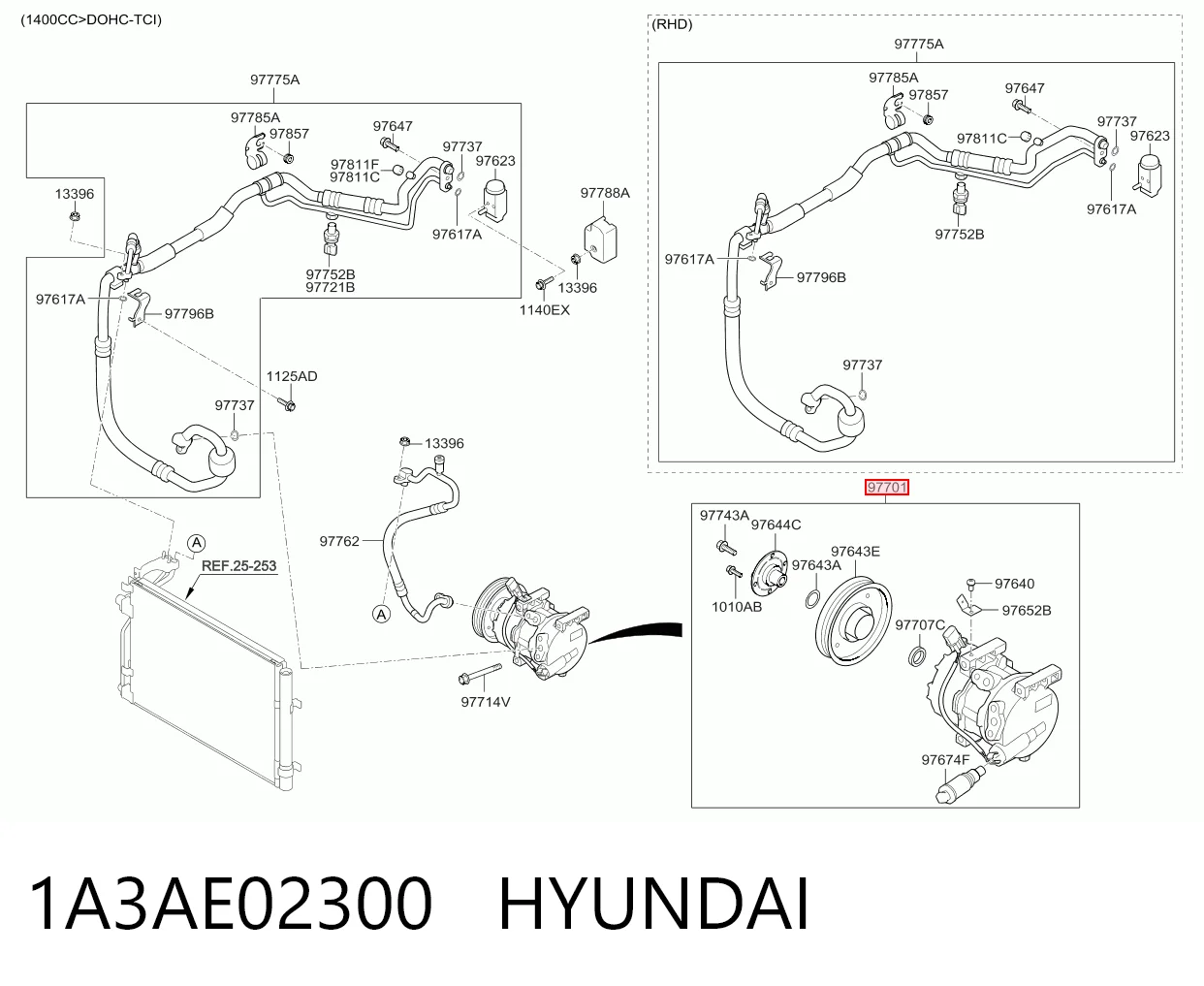 1A3AE02300 Hyundai/Kia Sprężarka klimatyzacji
