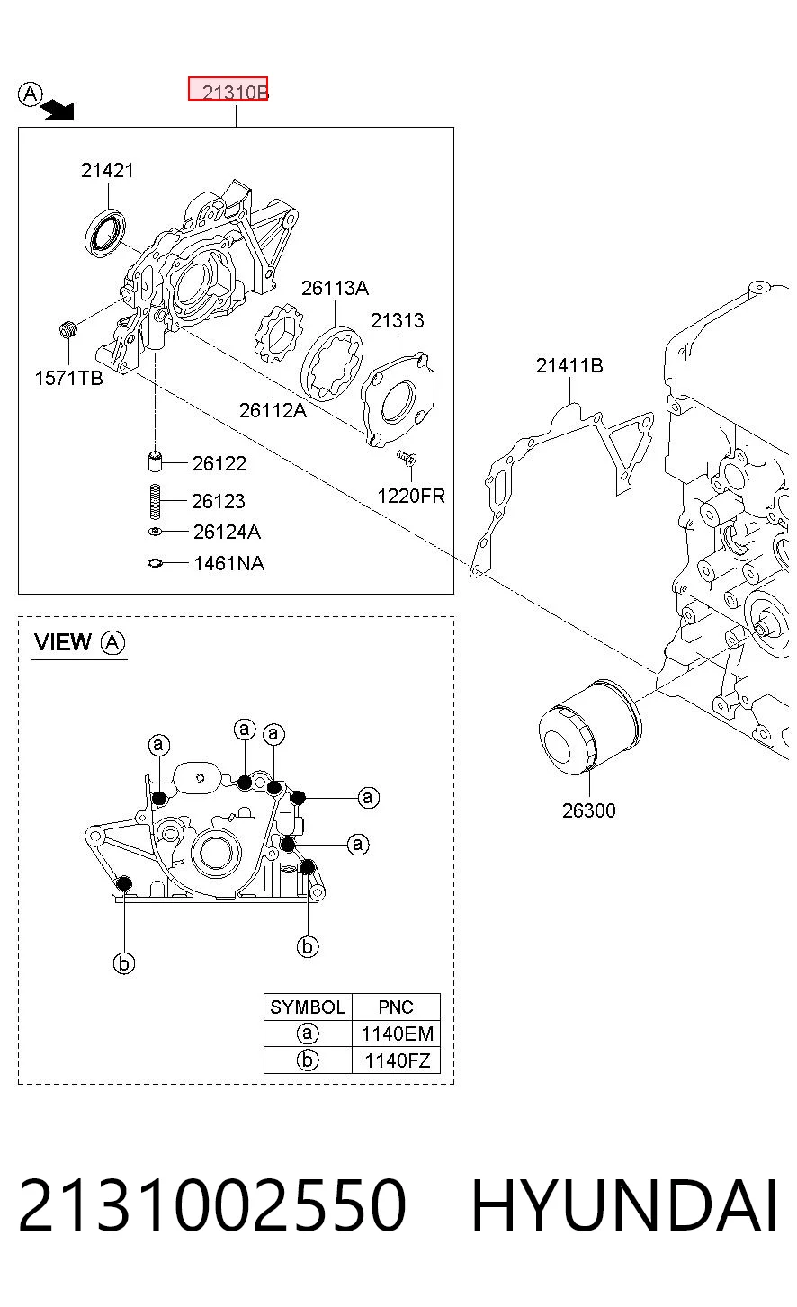 2131002550 Hyundai/Kia Pompa oleju