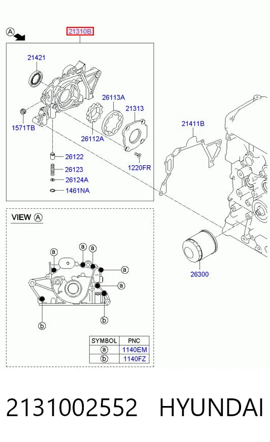 2131002552 Hyundai/Kia Pompa oleju