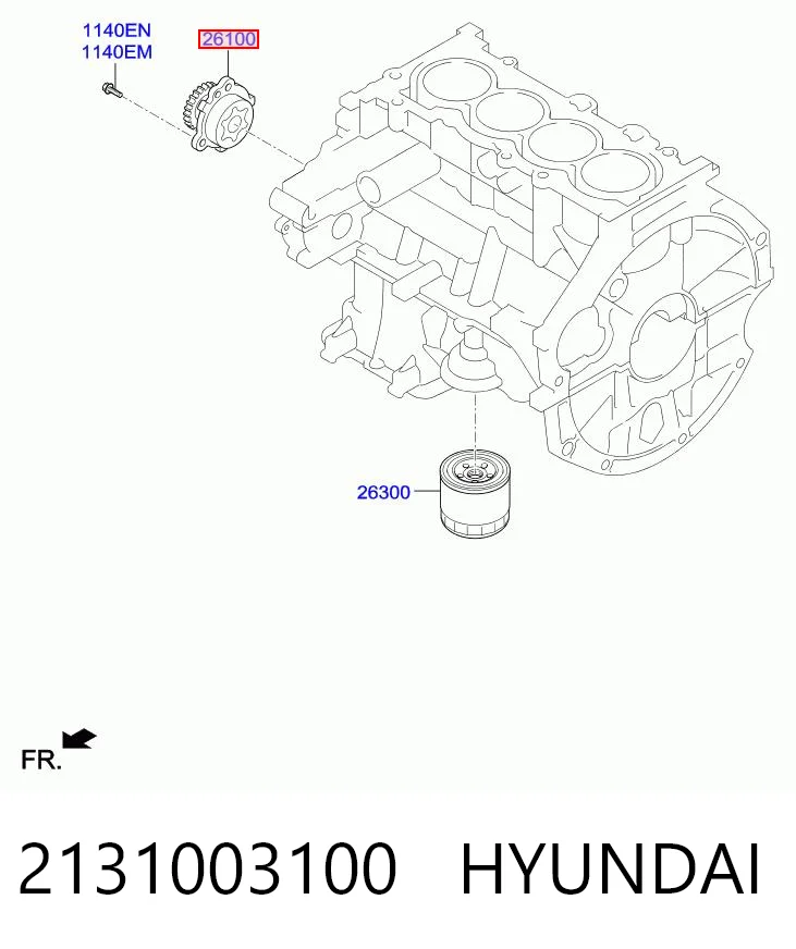 2131003100 Hyundai/Kia Pompa oleju