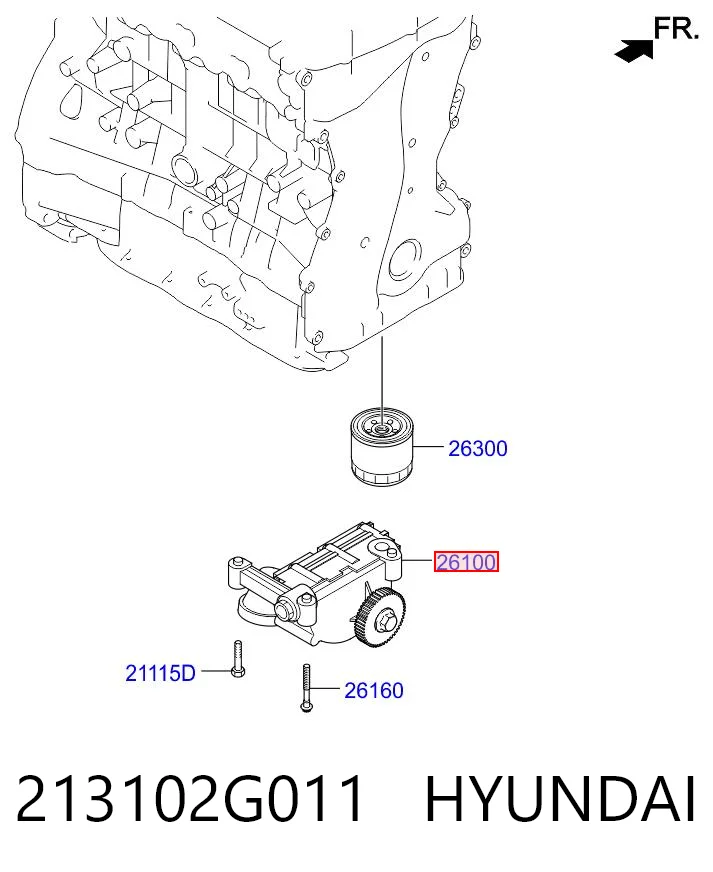 Pompa oleju Hyundai Tucson II SUV (TM) (2010 - 2015) cena, od 99,65 USD