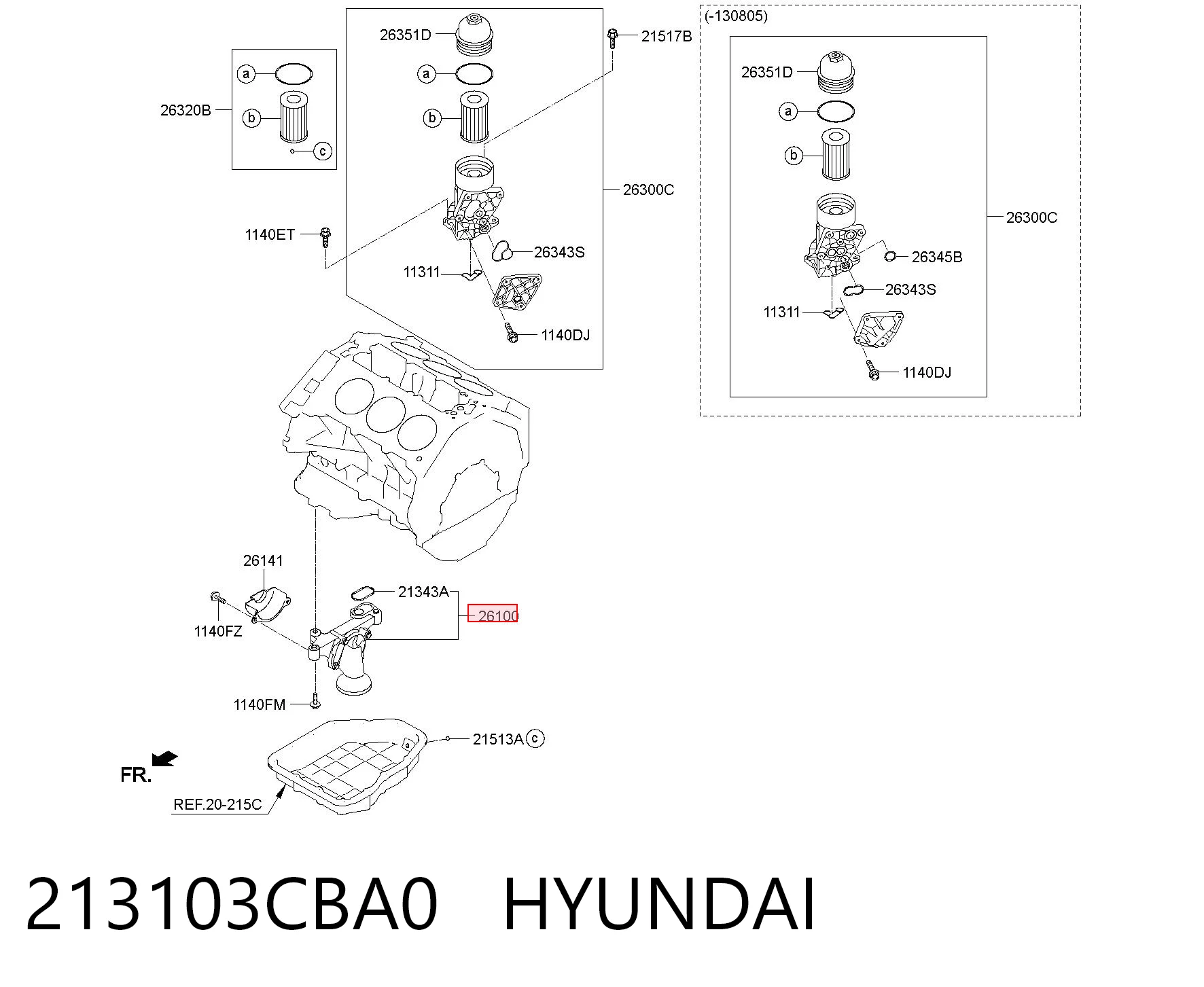 213103CBA0 Hyundai/Kia Pompa oleju