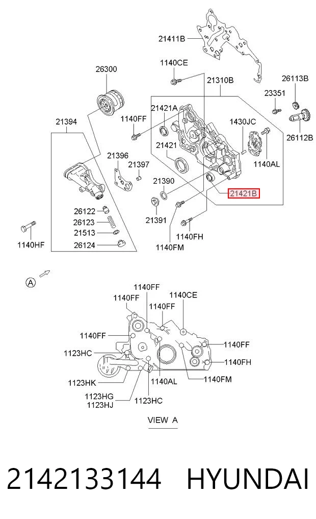 2142133144 Hyundai/Kia Uszczelniacz pompy olejowej automatycznej skrzyni biegów