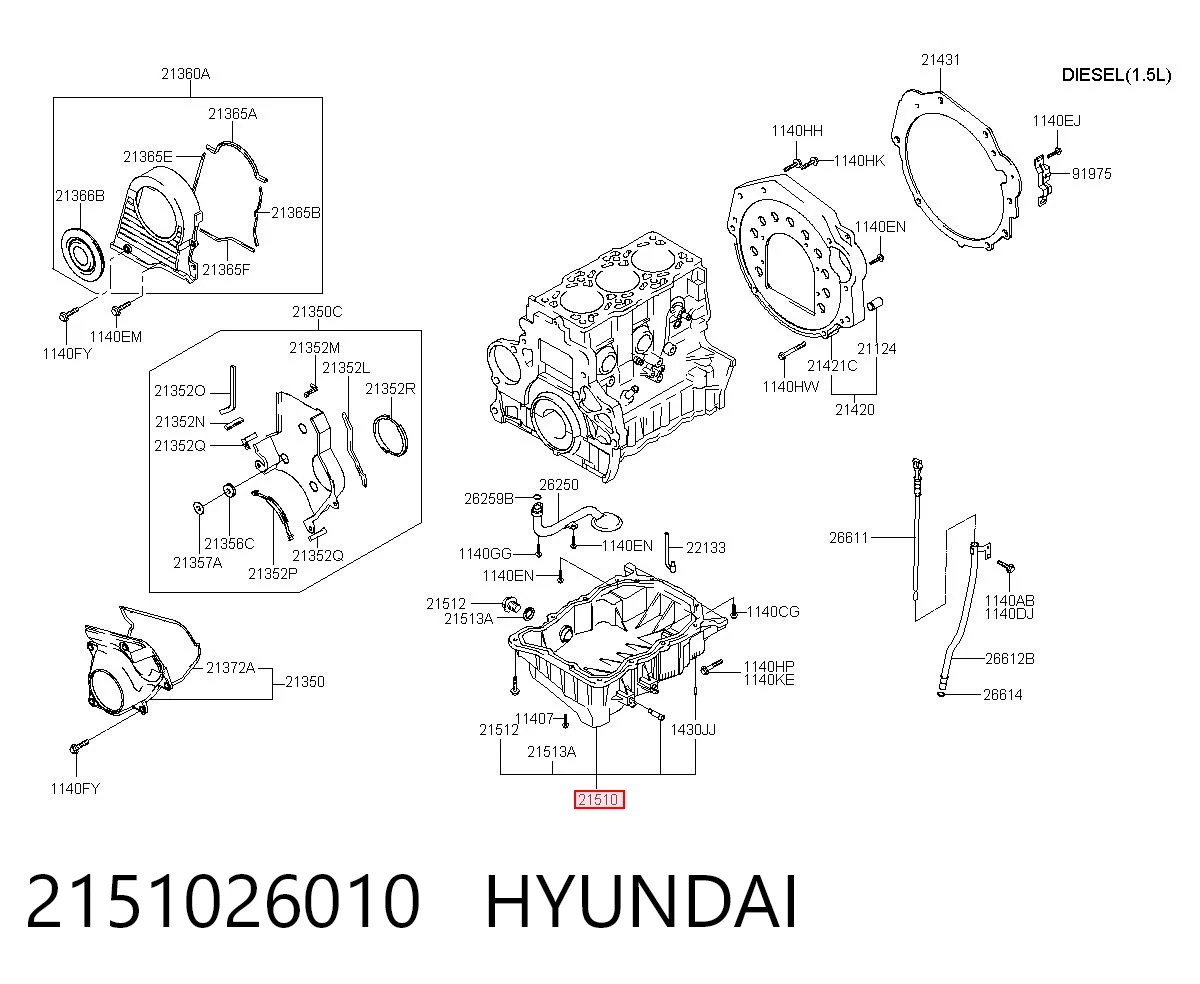 Miska olejowa silnika Hyundai Accent III sedana (MC) (2005 - 2012) cena, od 40,84 USD