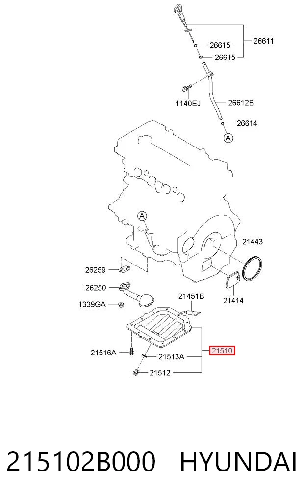 215102B000 Hyundai/Kia Miska olejowa silnika