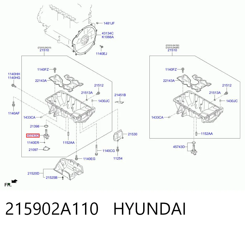 Czujnik poziomu oleju silnikowego  Hyundai Santa Fe II