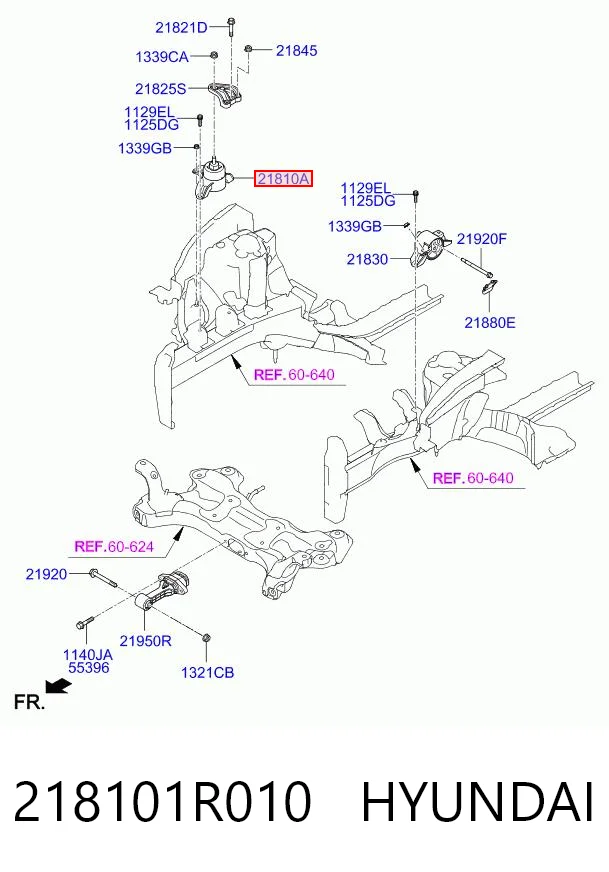 218101R010 Hyundai/Kia Poduszka (podpora) silnika prawa